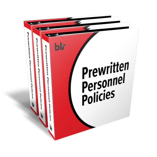 Prewritten personnel policies book in print.