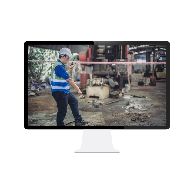 Employee reporting a hazardous spill.